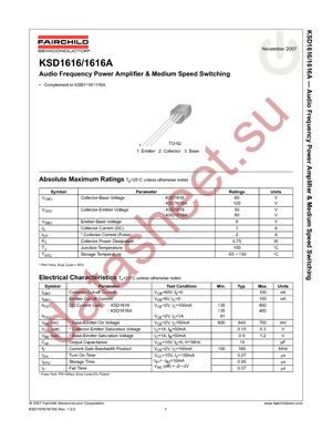 KSD1616ALBU datasheet  